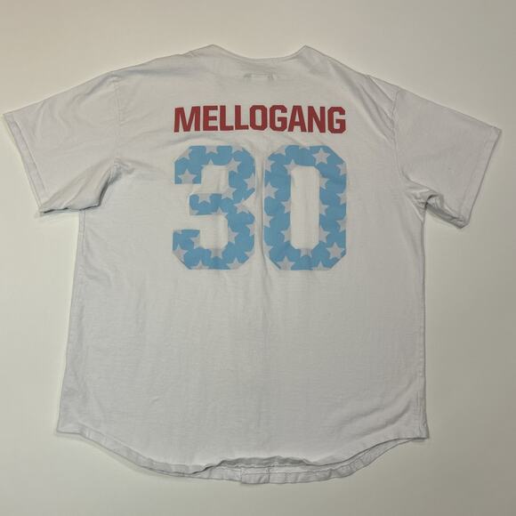 Marshmello Baseball Jersey Mens Size XL White EDM Music Electronica Mellogang - Picture 2 of 16